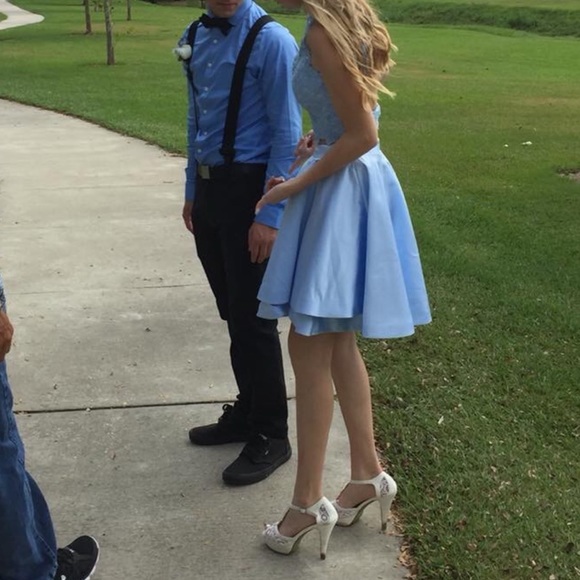 Light Blue Homecoming Dress - Picture 2 of 4